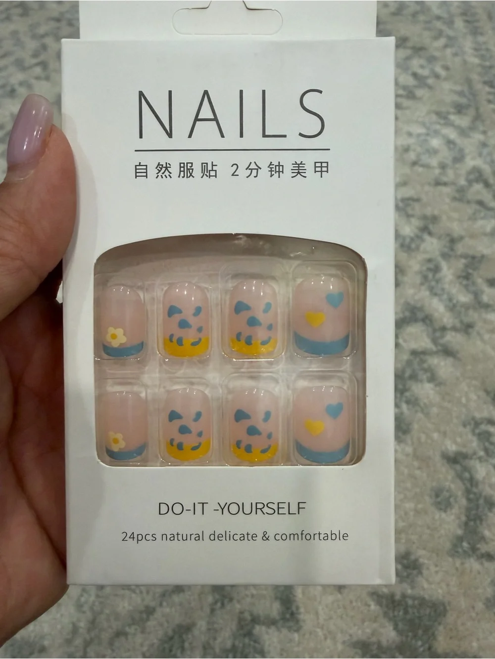 Set of 2 Boxes 48-Piece Press-On Nails – Assorted Designs as Pictured